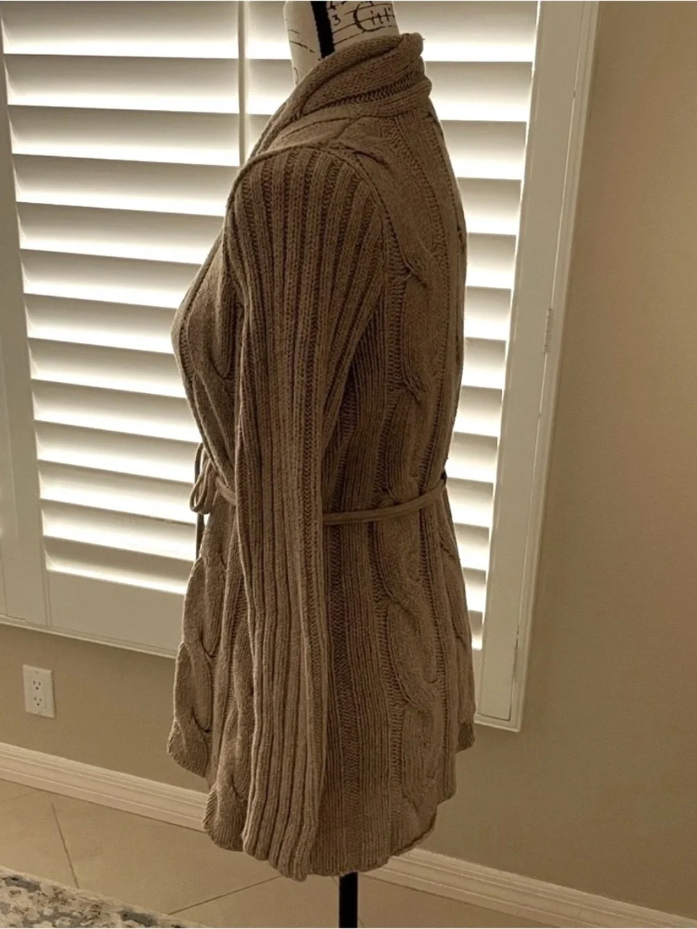 CAbi Style #591 Heather Acorn Cable Knit Cardigan